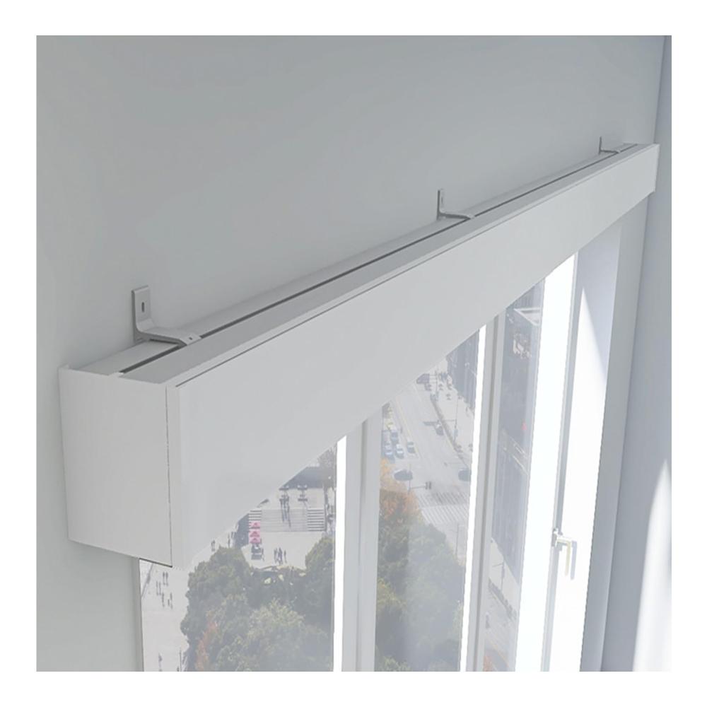 Einzelne Gardinenstange 3-in-1 Vorhangschiene & Volant Metall-Pelmet-Halterung anpassbare Fenstervorhangschiene für Wohn- und Schlafzimmer