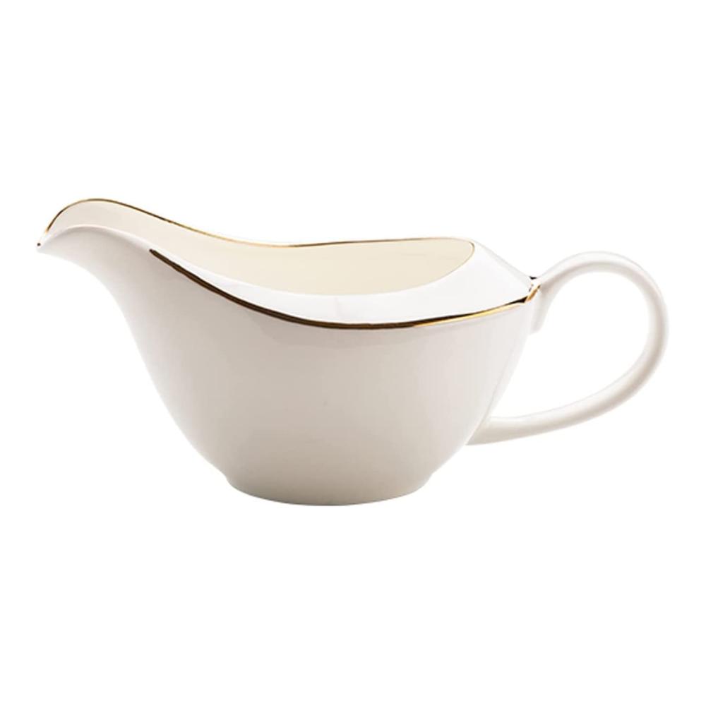 Elegante Keramik Sauciere Teekanne Phnom Penh Design | Porzellan Sauce Hopper für Ketchup Schwarzer Pfeffer | Thermo Sauciere für stilvolles Servieren
