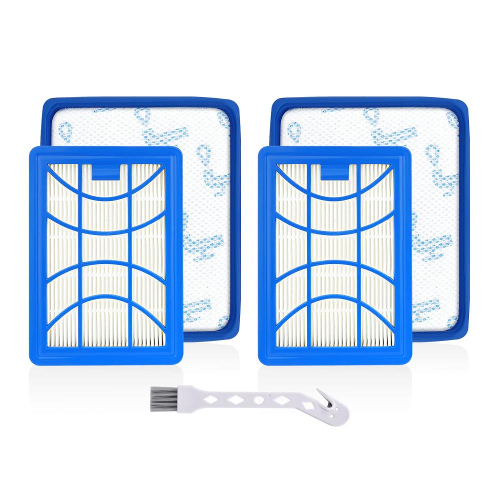 2er-Pack Ersatzfilter für Philips PowerPro Expert Staubsauger | Hochwertige Ersatzteile für FC9729 FC9741 FC9742 FC9743 FC9744 FC9745 FC9746 | Power Cyclone 8 Filter Zubehör Ersetzt FC8003/01 FC6042/01 | Lang anhalt