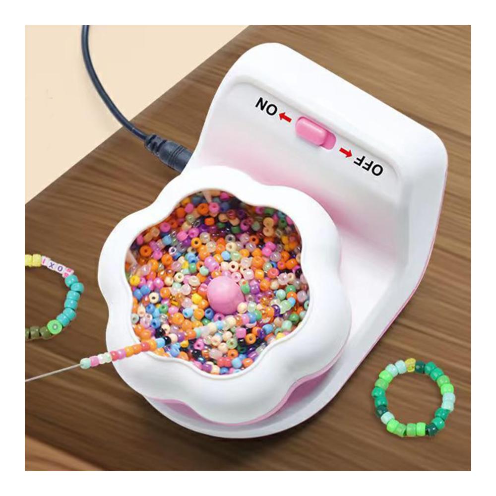 Perlenweben-Werkzeug-Set Elektrischer Bead Spinner für Armbandherstellung & Clay Beads - Upgrade-Kit inklusive Nadeln & Anleitung für Freundschaftsarmbänder & mehr