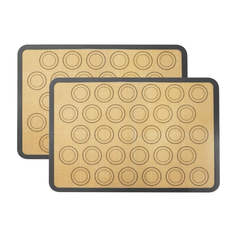 Entdecken Sie die Ultimative Backmatte für Makronen! 2 Stück Antihafte Silikon Backmatte 42x29.5cm - BPA frei Perfektes Backzubehör für Makronen Kuchen und Brot
