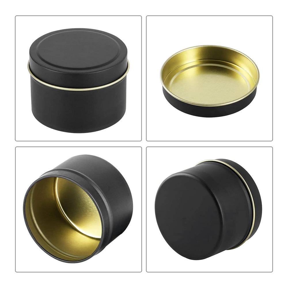 24er Set Kerzendosen 4oz mit Deckel - Metallgläser für DIY Kerzenherstellung Kunsthandwerk & Partygeschenke - Zubehör für kreative Geschenkideen