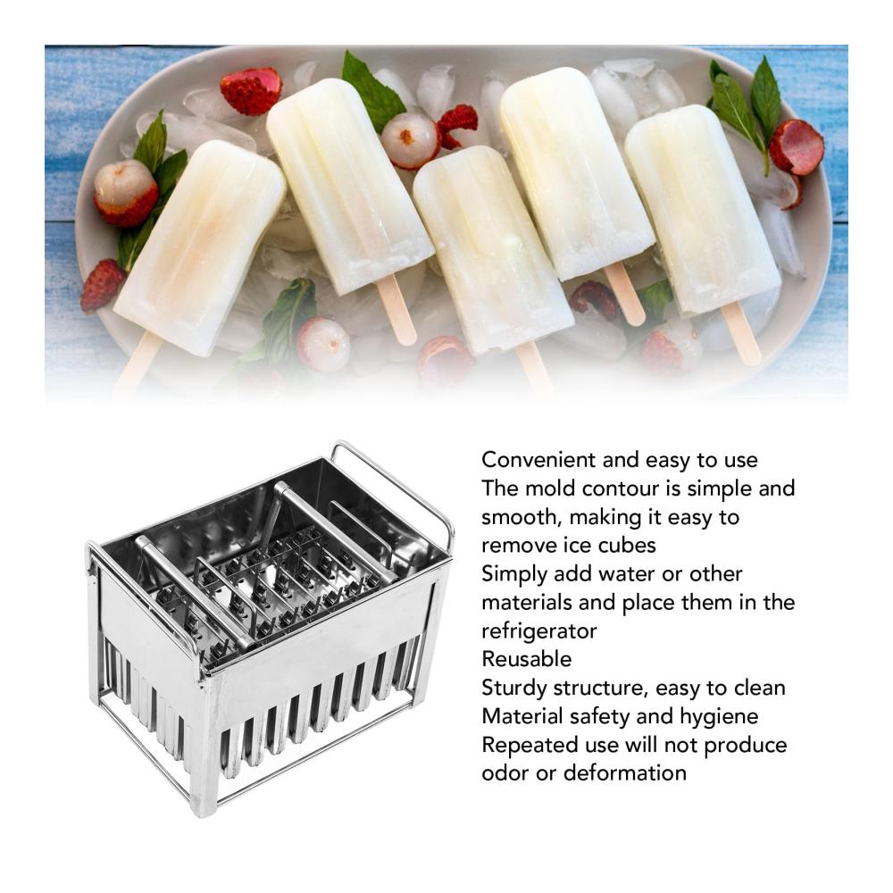 Entdecken Sie die Perfektion 40 Edelstahl-Eisformen für köstliche Eiscreme am Stiel – Hochwertige Maschine inklusive