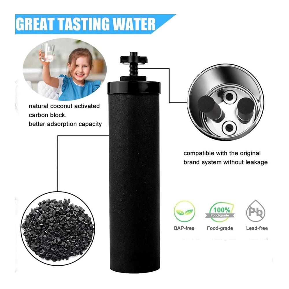 Ersetzen Sie Ihre alten Wasserfilterkartuschen mit Premium BB-9-2 Wasserfiltern! Kompatibel mit Berkey Reinigungselementen für kristallklares Wasser zu Hause. (2 Stück