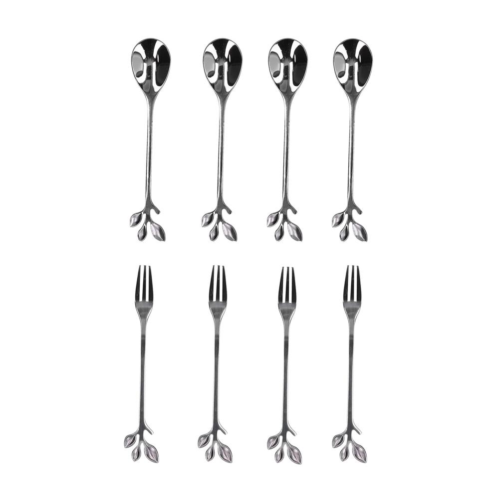 Entdecken Sie den Genuss mit unserem 8-teiligen Edelstahl-Kaffee- & Mokkalöffel-Set! Elegantes Zweig-Design polierter Prozess für Glanz. Ideal für Desserts Marmelade Eis und perfektes Rühren von Zucker oder Kuchen. Gönnen Sie sich stilvollen Kaffe