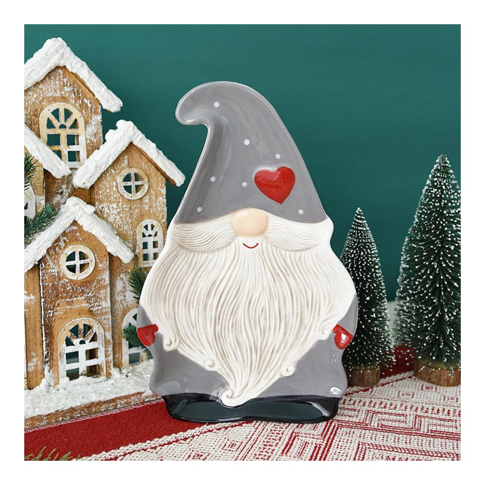Weihnachtsteller Keramik im Western Style - Großer Essteller für kreative Küche - Hochwertiger Speiseteller für festliche Tafeln - Dekorativer Home Pastry