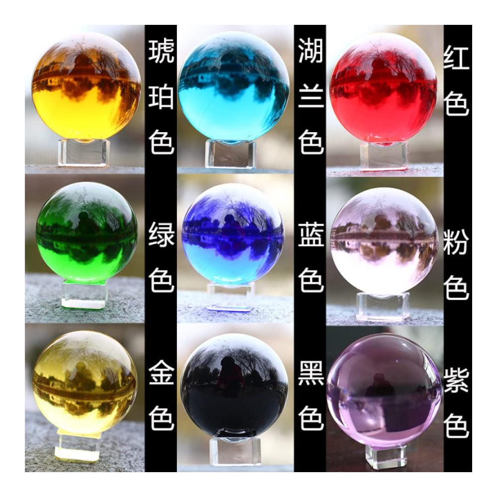 Entdecken Sie die Magie des Winters Schneekugeln - 1 Transparente Kristallkugel (20-100 mm) mit Lichteffekt Farbige Glaskugel Goldakzente - Perfekte Wohnaccessoires und Handwerksornamente (40 mm) für eine zauberhafte Atmosphäre