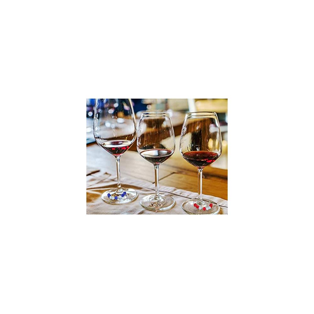 100 Stück Glasmarkierer & Anhänger Set - Weinglas-Ringe & Ohrringe - Kreolen 25mm - Rotgold - Perfekt für stilvolle Tischdekorationen & Partys