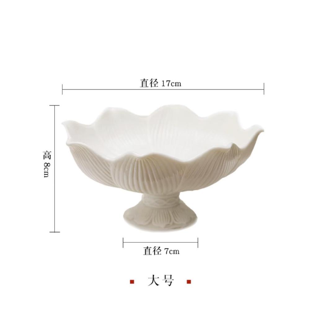 Exklusiver Buddha Obstteller 17 cm - Perfekte Dekoration für Zuhause und Buddha Halle - Handgefertigte Keramikschale mit Lotusmotiv - Ideales Geschenk für spirituelle Menschen - Obstschalen mit