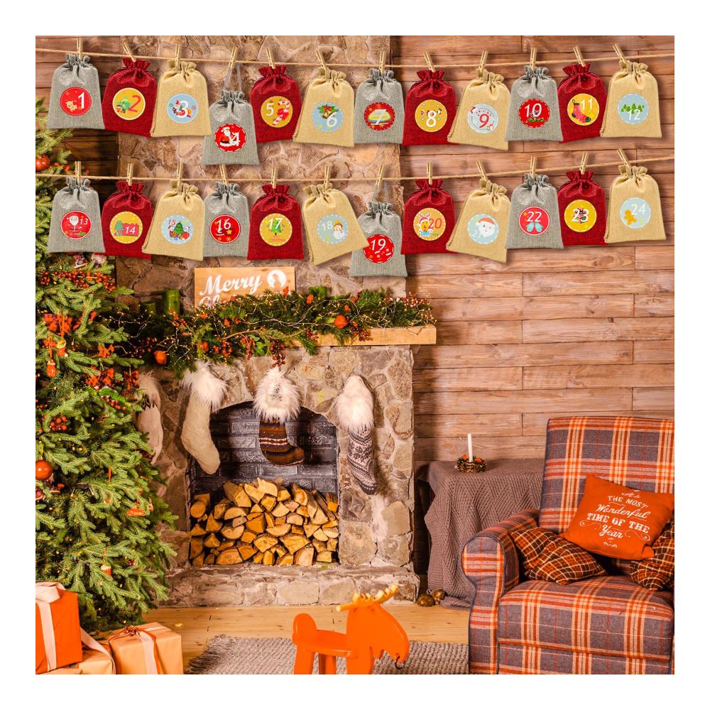 Dekorative Adventskalender 24 einzigartige Weihnachtsüberraschungen | Zum Befüllen und Verschönern | Großformatiger Kalender für