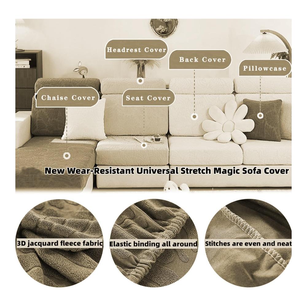 Elastischer Sofaüberwurf Dekorative Umgestaltung für alle Jahreszeiten - Rutschfester maßgeschneiderter Sofaschutz für Sektionssofas Couch und Liebessitze - Stilvolle Sofaabdeckung in verschiedenen Farben und Größen für ein perfektes