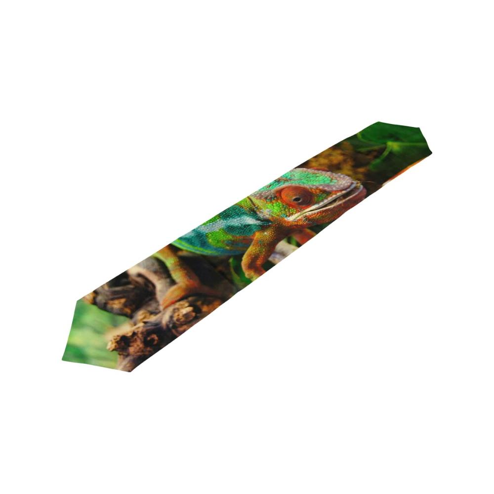 Chamäleon Tischläufer 33x1778 cm - Hochwertiger Dreiecks-Tischläufer für stilvolle Tischdekoration - Handgefertigt mit lebendigen Farben - Perfekt für besondere Anlässe und den Alltag