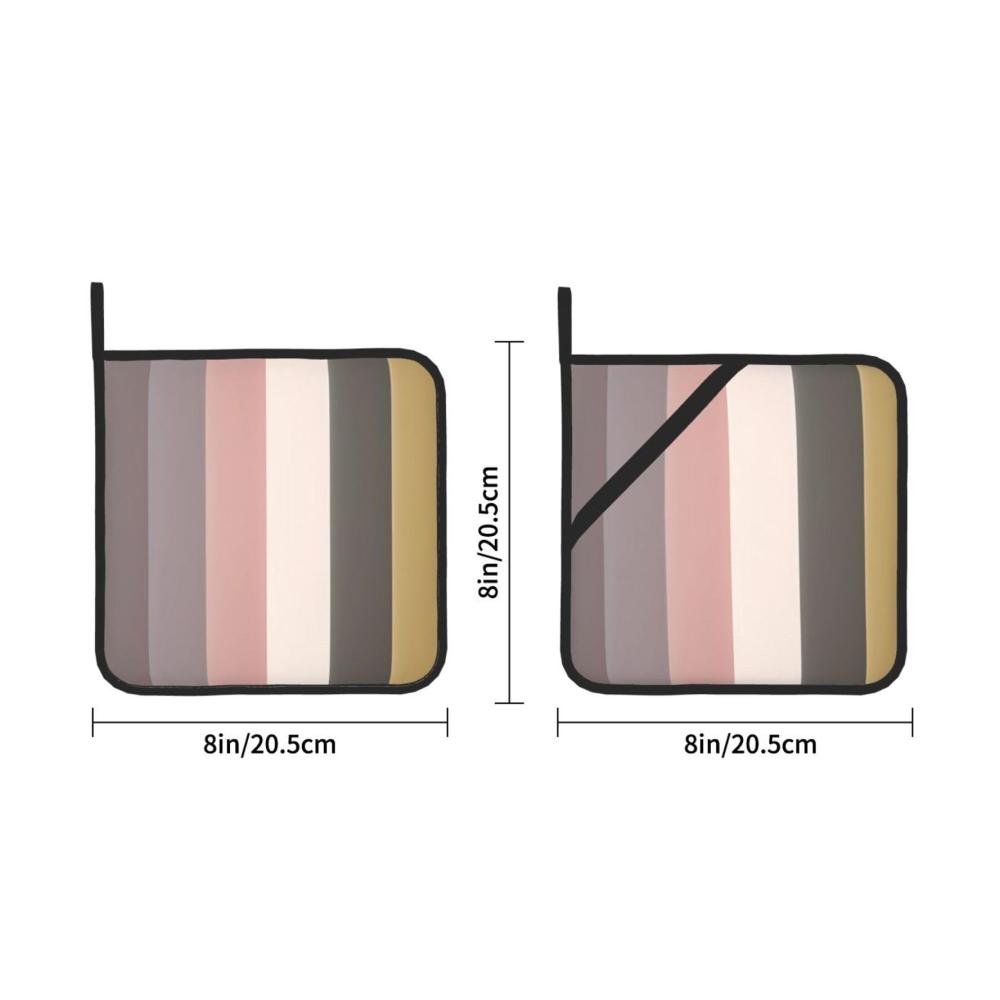 2er Set Premium Topflappen 20x20cm - Dick Langlebig & Verbrühungssicher | Rustikales Farbschema Leicht zu Reinigen Ideal für Küche & Grill