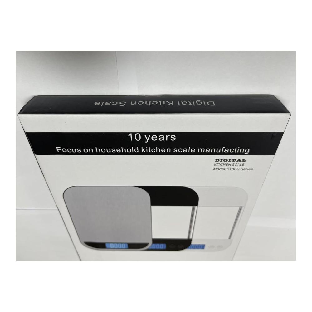 Digitale Küchenwaagen Präzise 15kg Haushaltswaage mit Wasserdichtem Glaspanel Sensor-Touch und Typ-C Aufladung. Inklusive Batterien für müheloses Backen und Kochen