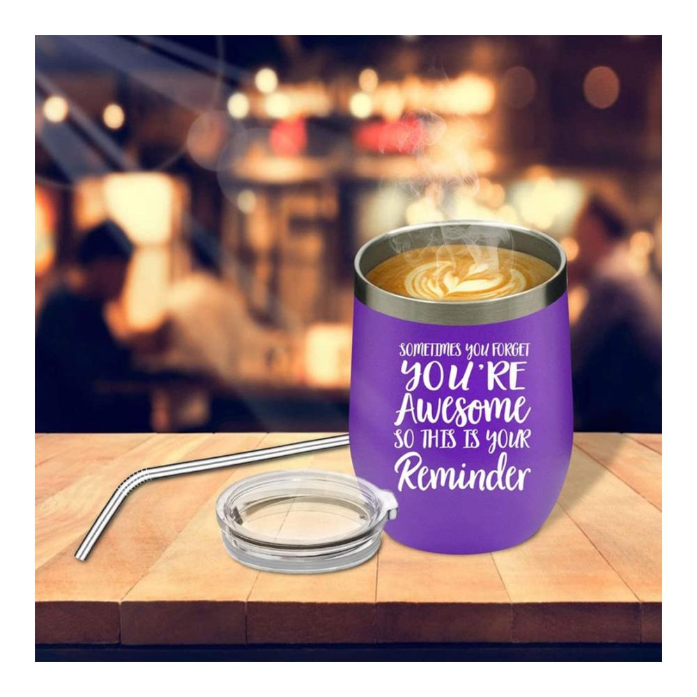 Premium Rotweingläser Geschenkset für Damen - 12oz Edelstahl Weinbecher mit Weinsocken in stilvoller Geschenkbox für Mutter Ehefrau Schwester & Freunde - Perfektes Weinliebhaber Geschenk - Blau