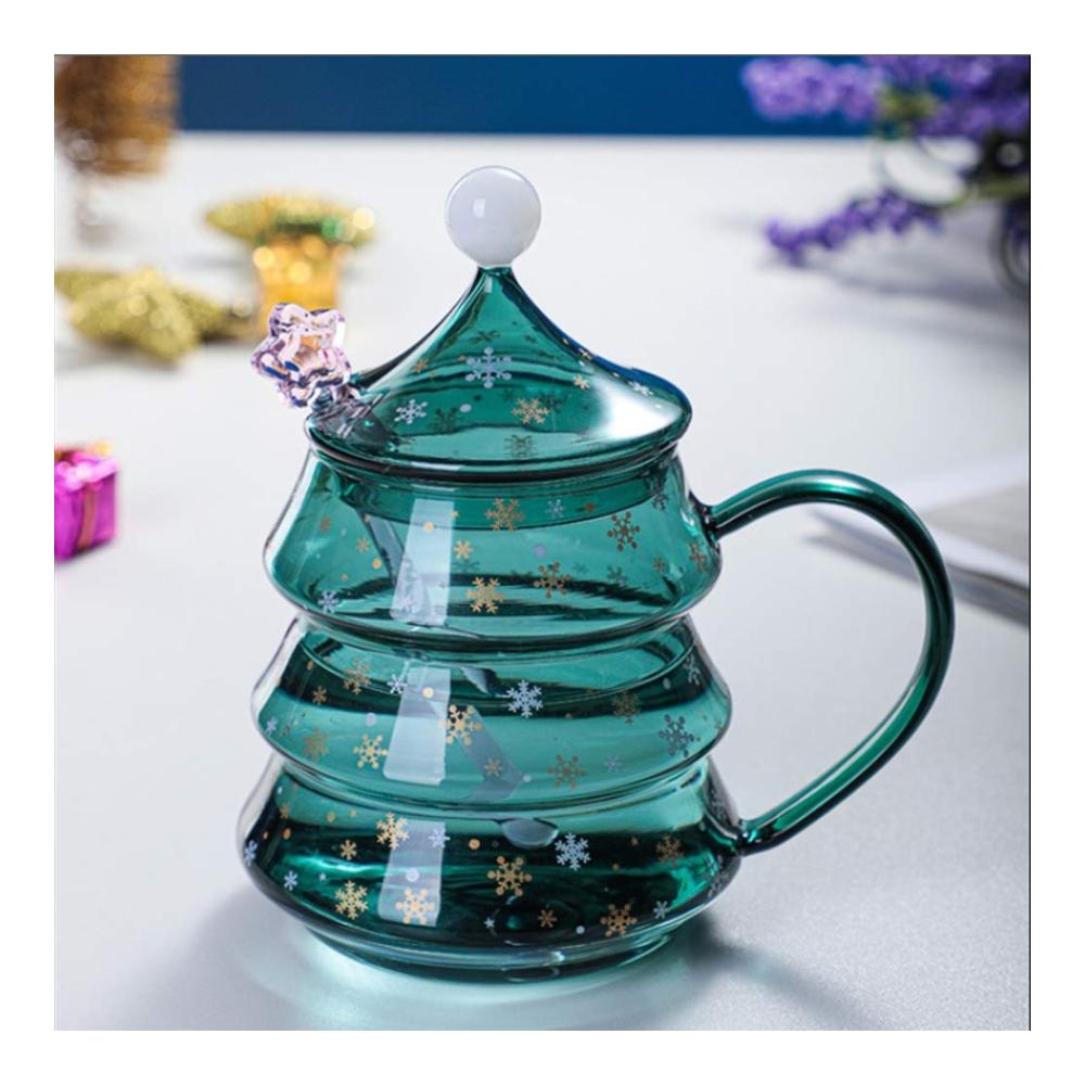 Genießen Sie Ihre Getränke stilvoll! Wassergläser 500 ml Weihnachtsbaumbecher für Büro Mark Kaffeetasse Single- und Double-Layer-Optionen für gemütliche Feiertage