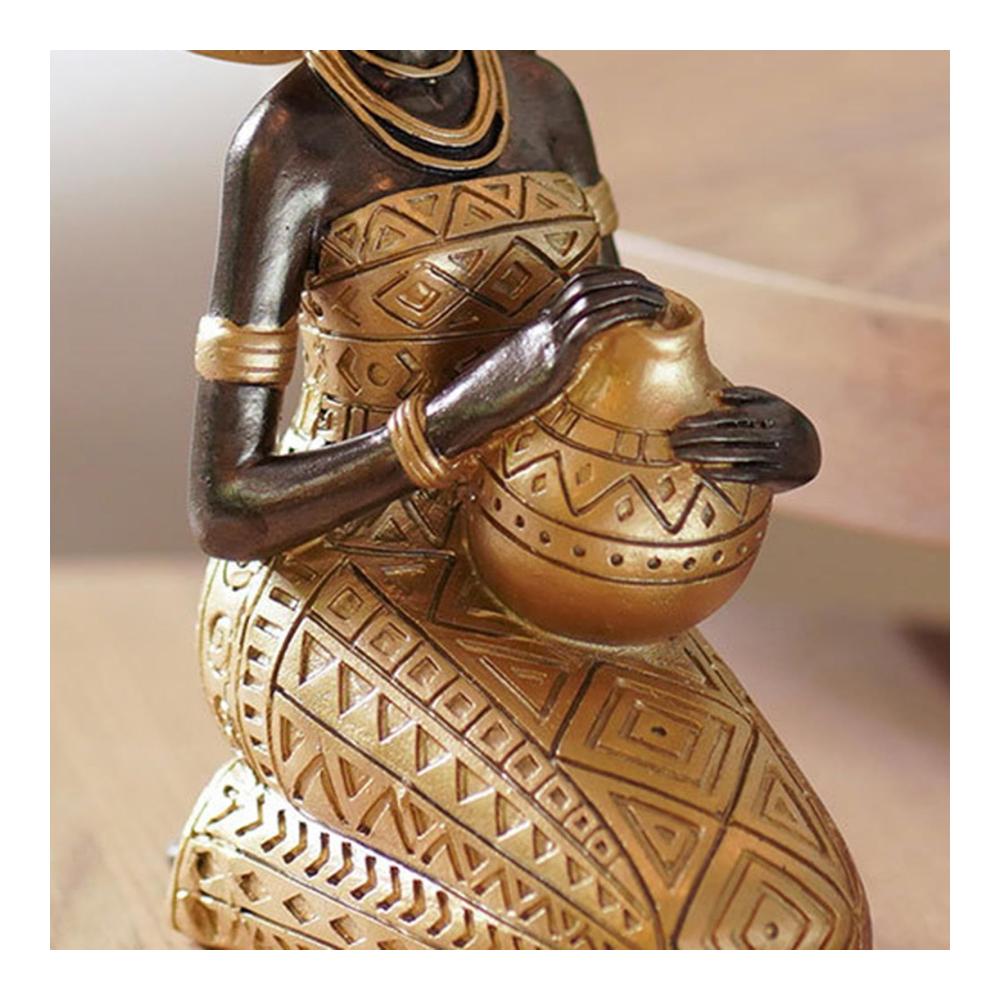 Afrikanische Schönheit Exquisite Statuenkollektion - Dekorative Afrikanische Frauen Skulpturen für Tisch Schlafzimmer Esszimmer und Büros - Handgefertigte Kunstwerke für stilvolle Heimdekoration