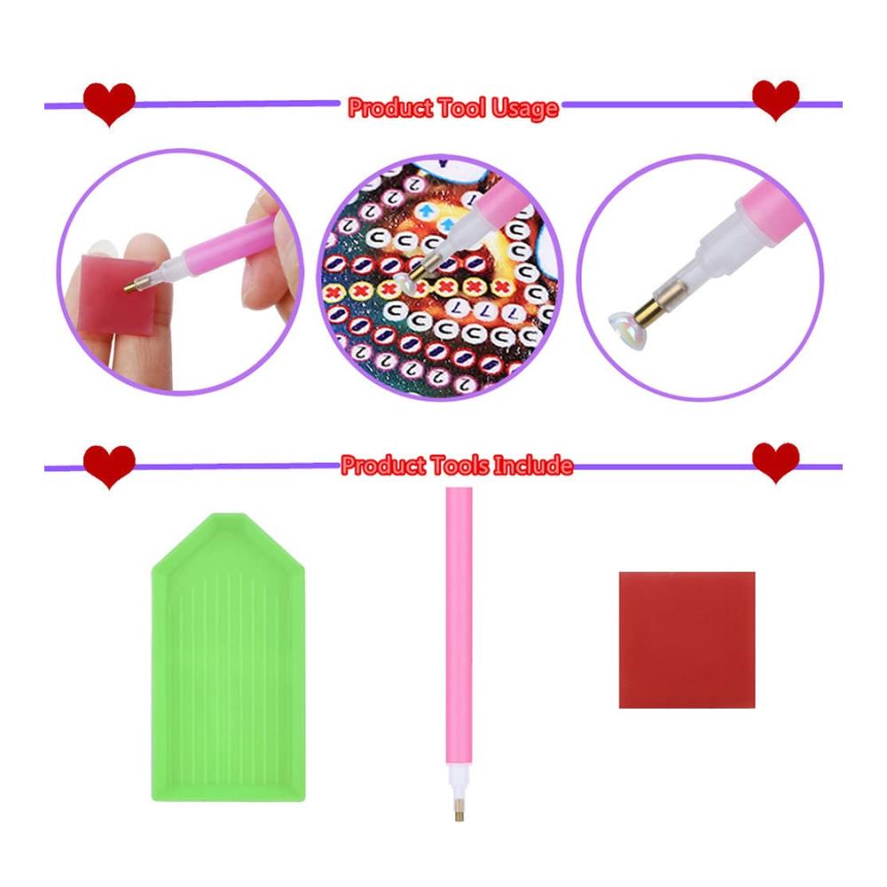 5D DIY Diamant Malerei Sets Acryl Diamant Kunst Hängeanhänger Klee Engel Kristall Hänger für Zuhause & Gartenfenster Dekoration - Inklusive Punkte Anhänger