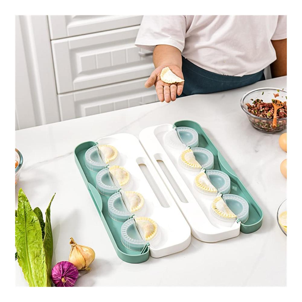 Manuelle Nudelmaschine Teigtaschenformer & Knödelpresse für 8 Wrapper - Tragbares Teigpressen-Set für perfekte Pie Ravioli & Knödel - Küchenzubehör für hausgemachte Köstlichkeiten