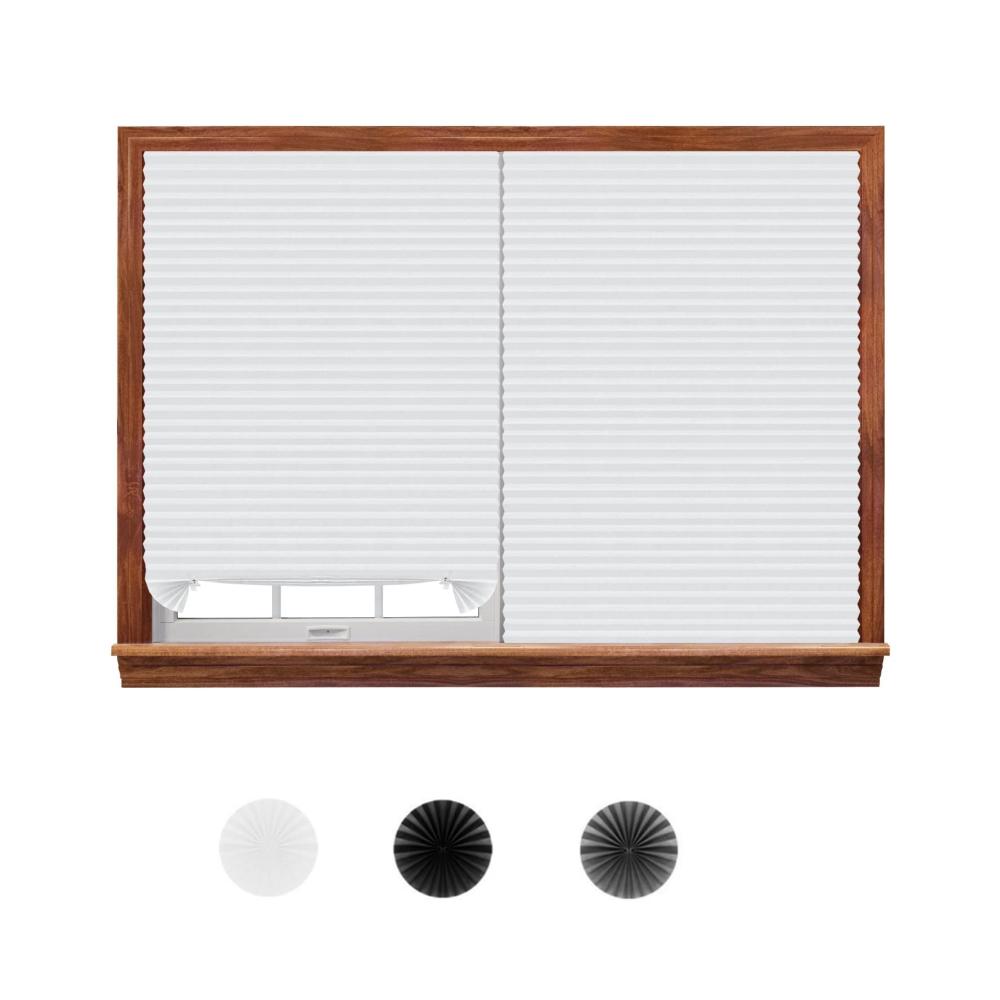 Verdunkeln Sie stilvoll! 2 Plissees für flexible Privatsphäre Zuschneidbare selbstklebende Vliesrollos ohne Bohren. Idealer Sichtschutz für Schlafzimmer Badezimmer und Küche. Inklusive