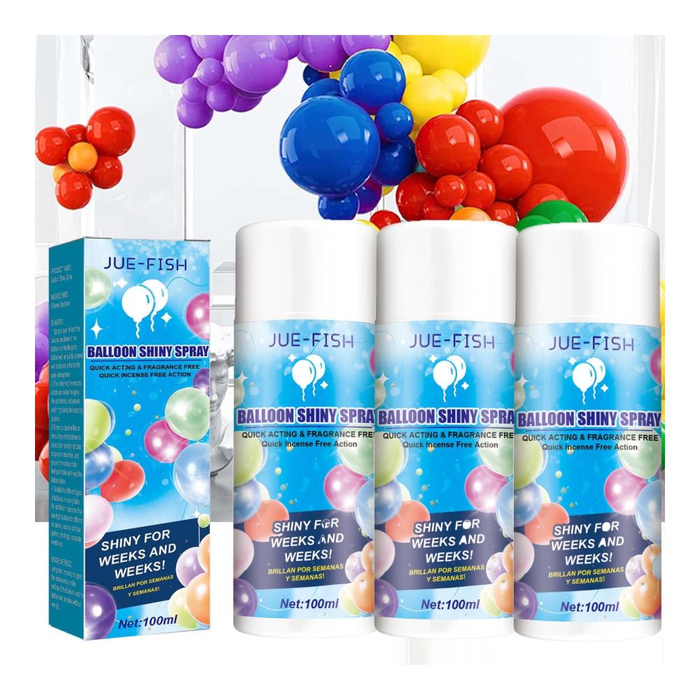 Luftballons Hochglanzspray 3er Pack | Aerosol-Ballonspray für Party Geburtstag & Hochzeit | Ballon-Glanzspray verbessert Dekoration | Heliumballon Versiegelung inklusive