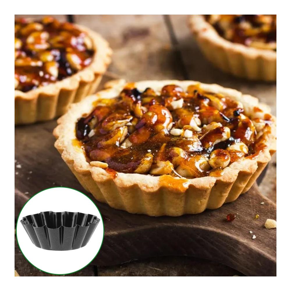 Backen Sie im Stil 16er Set Muffinbackformen für Mini-Kuchen Törtchen Muffins & Quiches. Praktische Ei-Torte-Formen in Schwarz für vielseitiges Backvergnügen. Perfekt für kleine Leckereien
