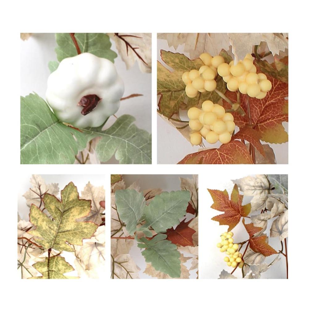 Herbstzauber 172 cm Künstliche Ahornblatt-Girlande - Perfekte Deko für Zuhause Hochzeit Halloween & mehr! Echte Herbststimmung mit Kürbisakzenten & festlichen Details. Hängende Rebe für stilvolle Feiern. Ideale Urlaubs- & Erntedankfest-Dekoration