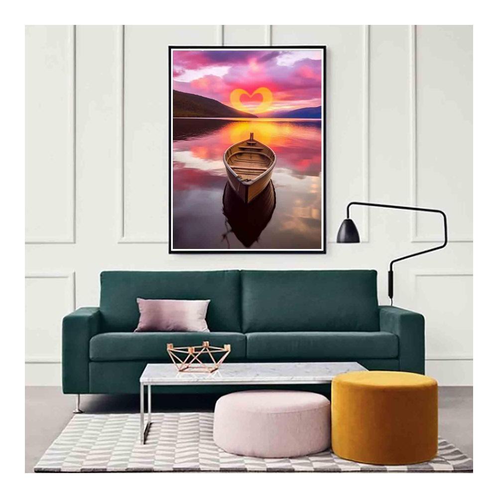 5D Diamantmalerei Bausätze - DIY Rosa Herzen - Vollbohrer - Kristall Diamant Stickerei - Kunsthandwerk - Wanddekoration für Zuhause und Büro - 30x40cm