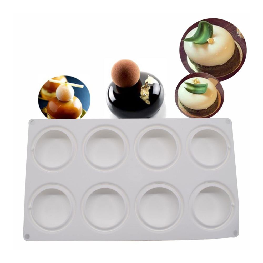 Tortendekorationssets Silikon Backformen Set mit 8 Löchern - Ideal für Kuchen Brot Schokolade und mehr - Perfektes Geschenk für Backliebhaber und Kinder