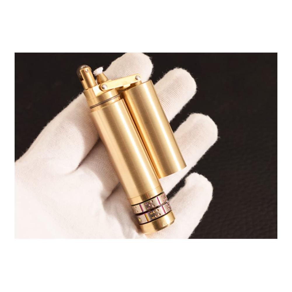 Entfachen Sie Ihren Stil Vintage Feuerzeug ohne Kerosin | Schwere Ausführung mit sanfter Flamme | Retro-Geschenkidee für Männer | Praktisches Accessoire