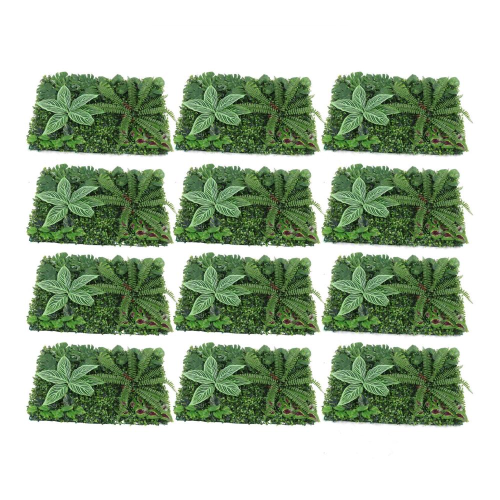 Entdecken Sie die natürliche Schönheit mit 12 Stück Künstliche Pflanzen Wand - Pflanzenwand Deluxe für Büro Küche und Garten. Grüne Kunstpflanzen schaffen eine erfrischende Atmosphäre. Perfekte Sichtschutzhecke mit künstlichen Farnblättern. Ideale Wandpaneele für stilvolle Wanddekoration