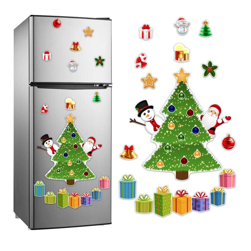 Entzückende Weihnachtsmagnete für Kühlschrank - Festliche Weihnachtsbaum-Magneten & Xmas-Kühlschrankaufkleber - Frohe Weihnachten Metalltürdeko - Ideales Geschenk für die Feiertage! Magnetische festliche Dekoration
