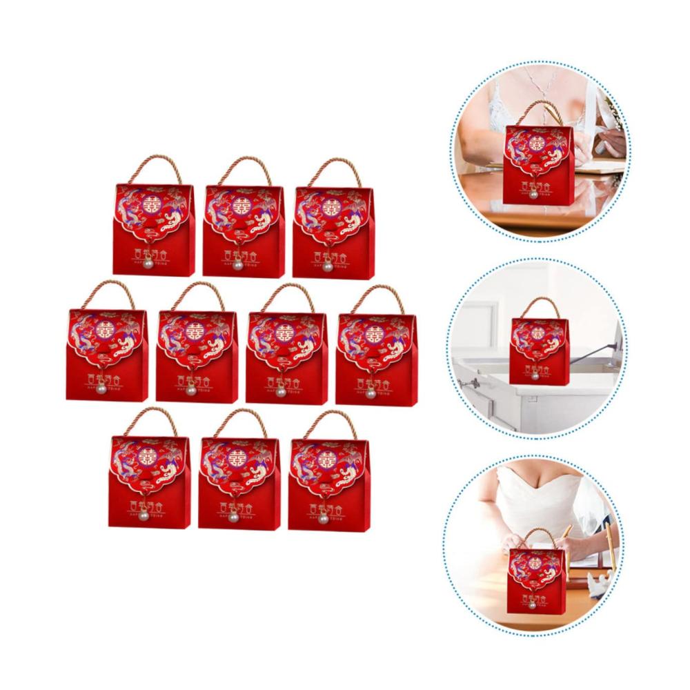 10er Pack Kartons Pralinenschachtel für Hochzeit & Events – Jubiläums-Süßigkeiten Aufbewahrungstaschen & Geschenkbeutel für Partys – Süßigkeitentaschen & Packsäcke