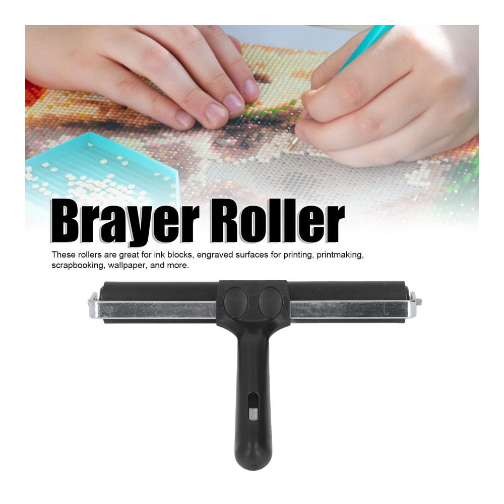 Entdecken Sie die Vielseitigkeit des Handrollers Gummiwalze Brayer-Walze 20 cm Länge für Druckgrafik Malerei und Basteln mit weichen Gummiwalzen und