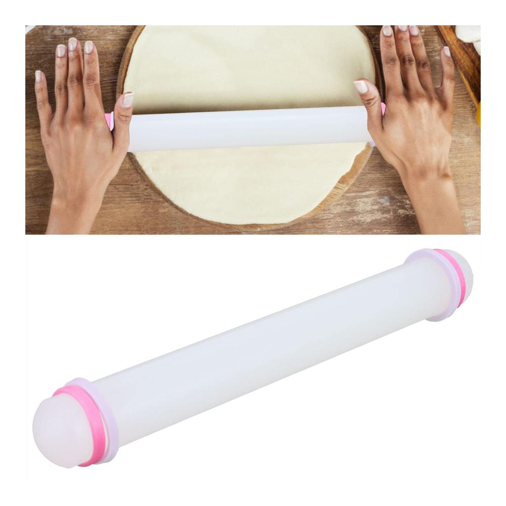 Professioneller Teigroller mit verstellbaren Dickenringen - Ideales Werkzeug für perfekten Teig Pizza Gebäck und Fondant - Backspaß garantiert