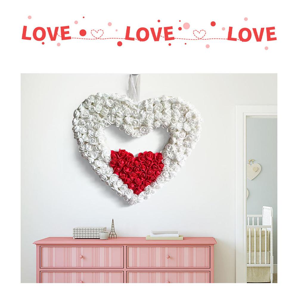 Entdecken Sie die Liebe Valentinstags-Türkranz mit herzförmigem Design für Ihre Haustür - Frühlings-Rosenkranz und Rosenkranz-Swag die perfekte Valentinsdekoration. Verschönern Sie Ihre Haustür mit diesem einzigartigen Valentinstagskranz - ein Blumenkranz für Wand und Fenster. Bringen Sie romantische Stimmung in Ihr Zuhause