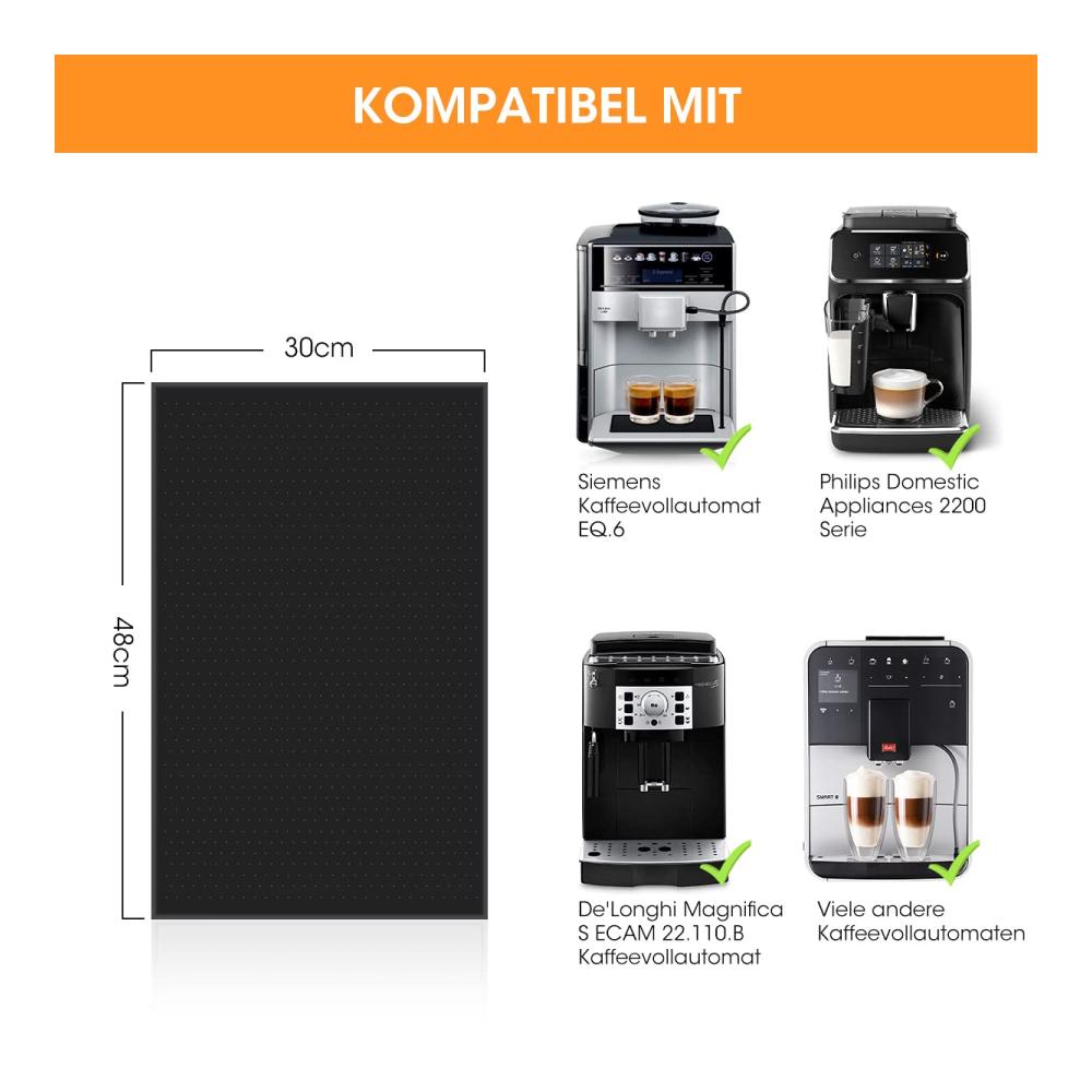 Schützen Sie Ihren Kaffeevollautomaten! AIEVE Silikonmatte für De Longhi Magnifica und Philips LatteGo. Verhindert Verschütten und Schäden. Perfektes Zubehör für Ihre Kaffe
