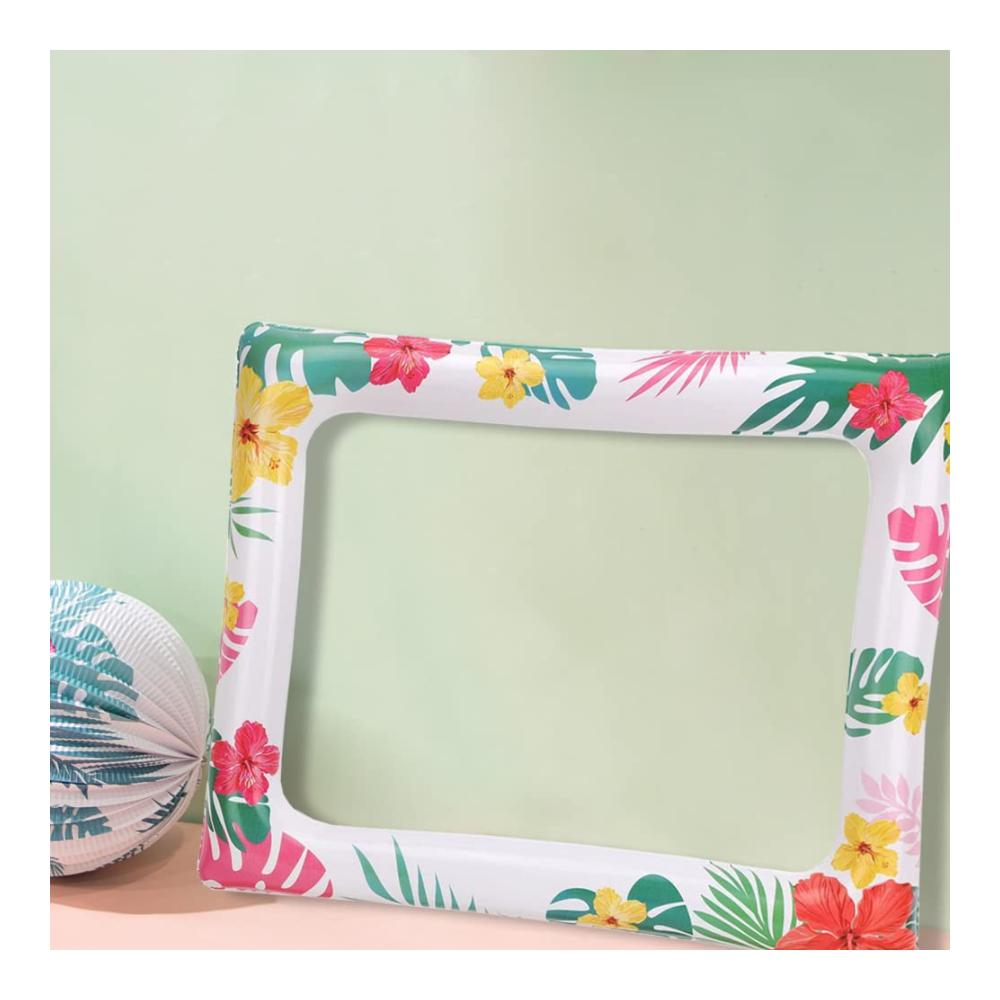 Hawaiianischer Partyfotoautomat Zubehör Aufblasbarer Fotorahmen exotische Hawaii-Foto-Requisiten für Sommer-Events und Luau-Partys. Unvergessliche Erinnerungen festhalten