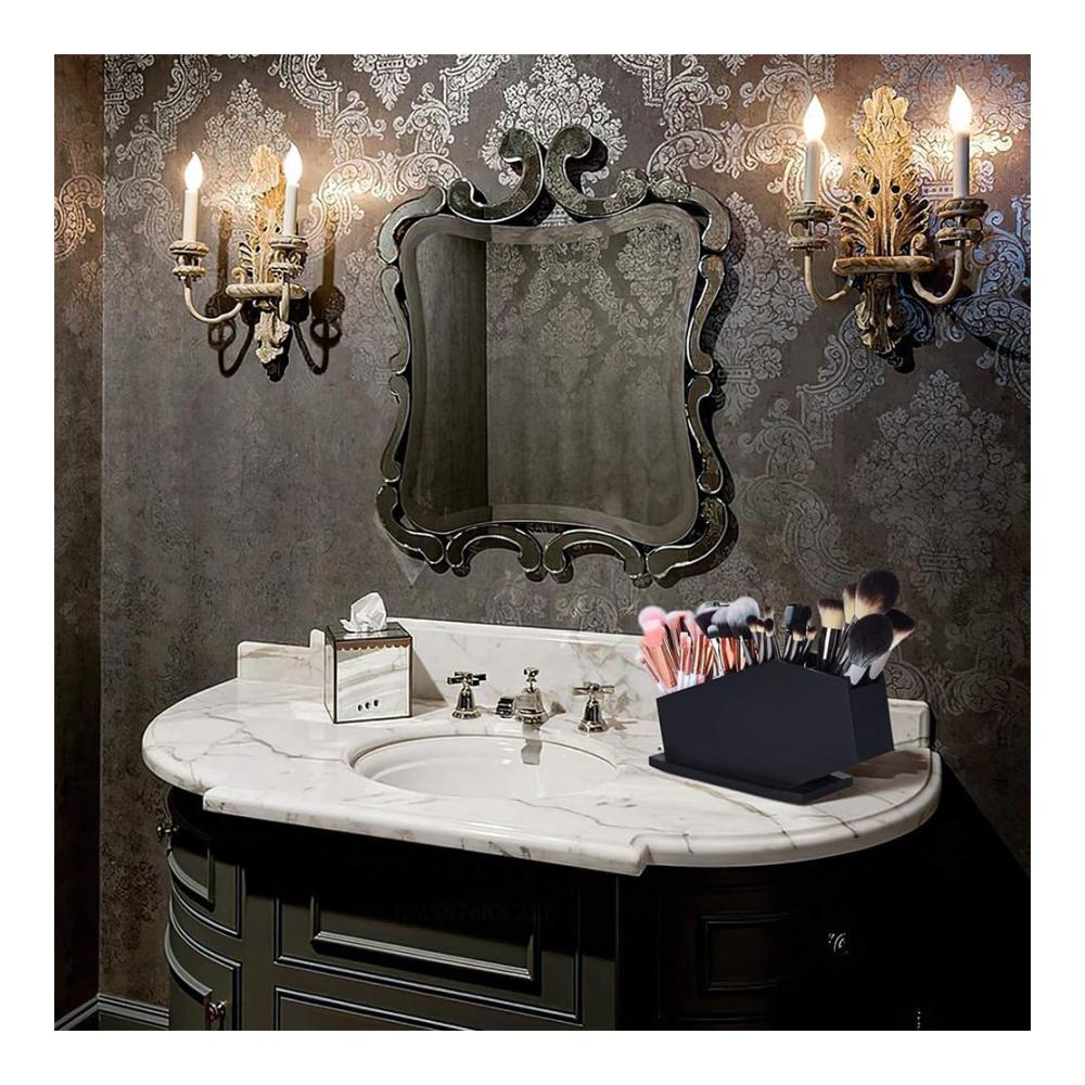 Gothic Sarg Make-up Pinselhalter | Stilvoller Kosmetikpinselbehälter mit vielen Fächern | Perfektes Geschenk für Geburtstage und Weihnachten | Organisieren Sie Ihre Pinsel stilvoll