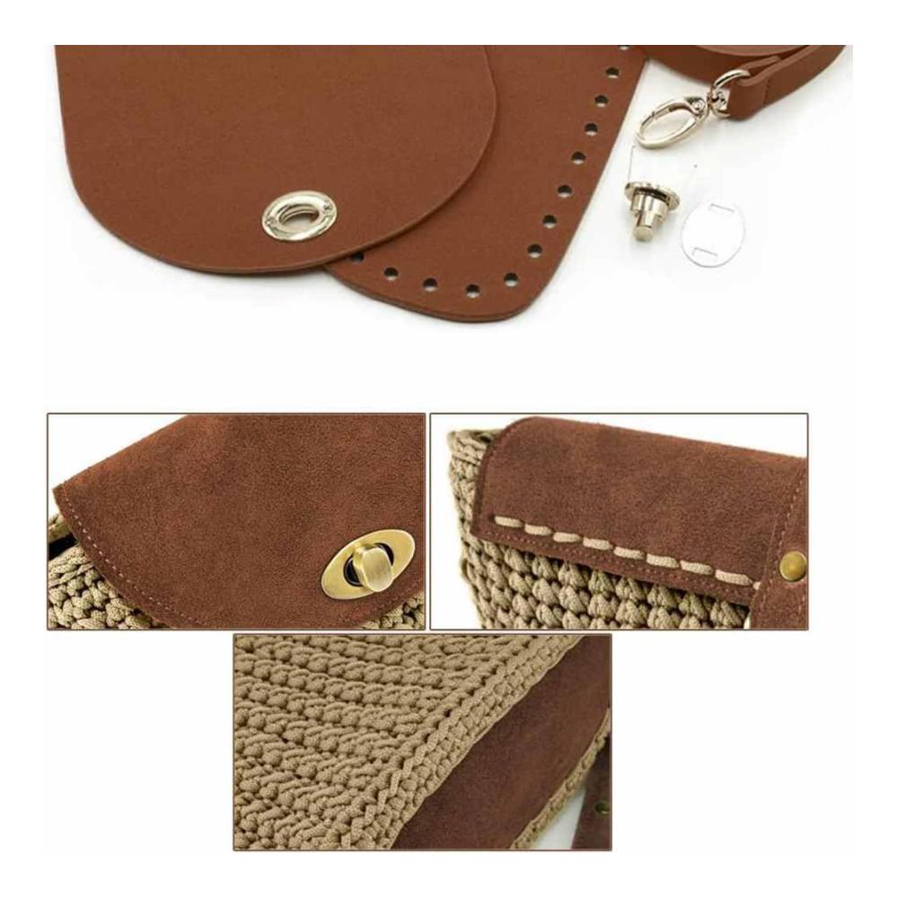 Entfalte deine Kreativität Taschenherstellung Deluxe-Set mit PU Ledertasche Strick- und Häkelzubehör Taschenbodenformer Kissenbasis und mehr! Perfekt für stilvolle selbstgemachte