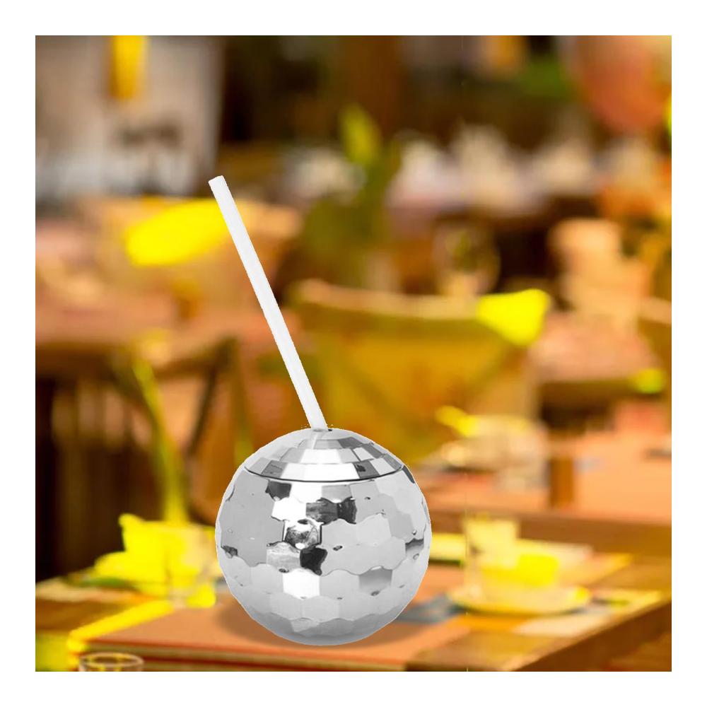 2 x Stilvolle Cocktailbecher mit Strohhalm | Party-Set für Nachtclubs & Bars | Inklusive Kugeln | Perfekt für Partys Diskotheken & Frauen | Hochwertige Bar