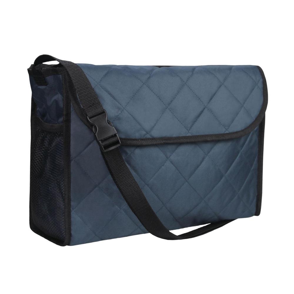 Einkaufstrolley Deluxe Geräumiger Einkaufskorb mit Innentasche und Gesäßtaschen - Praktischer Rollstuhlbegleiter für Männer Frauen & Senioren in stilvollem Dunkelblau