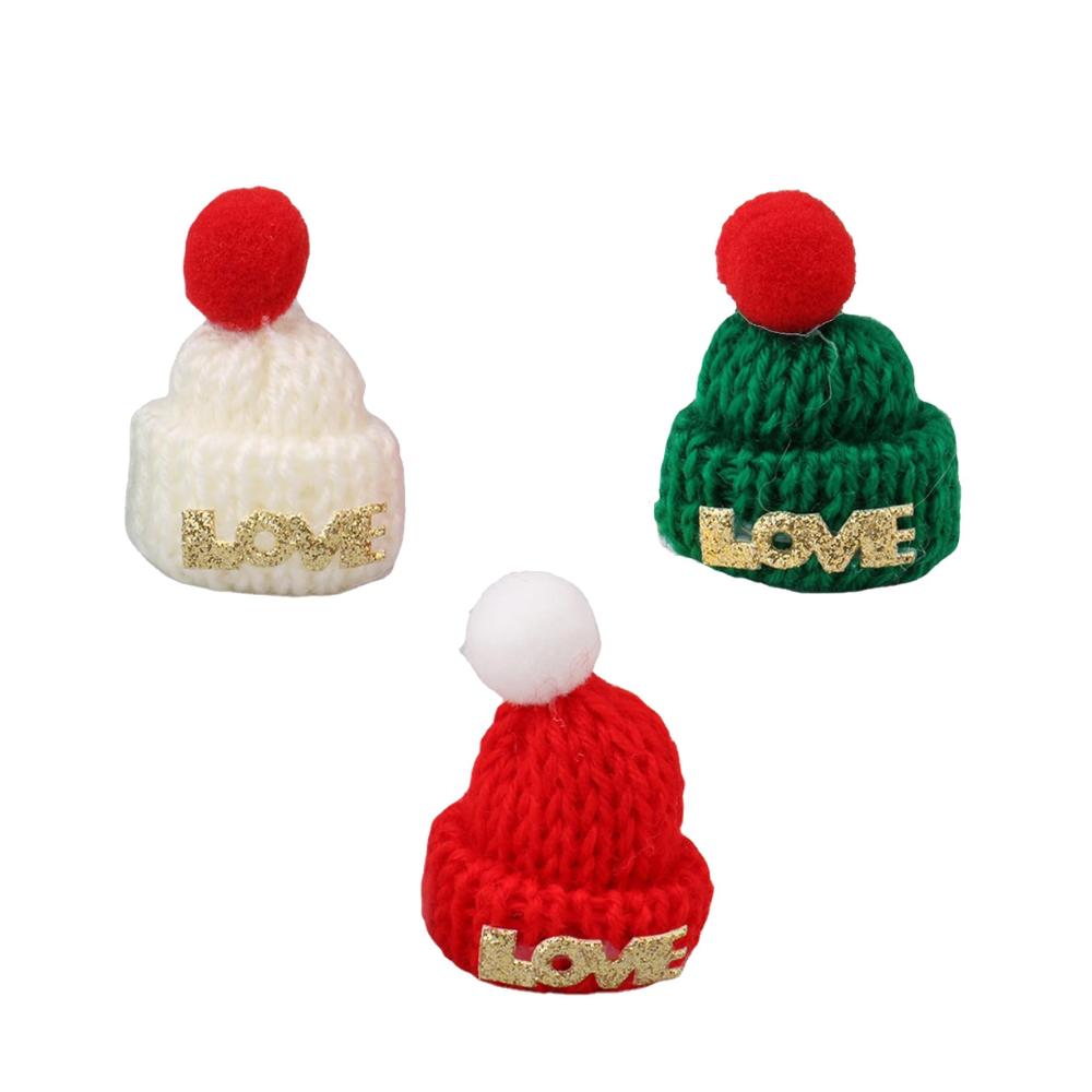 Perlenweben-Zubehör 120 Stück Mini Strickmützen für kreative Köpfe - Weihnachtsmützen Puppenhüte und mehr! Basteldekoration für kleine Meisterwerke