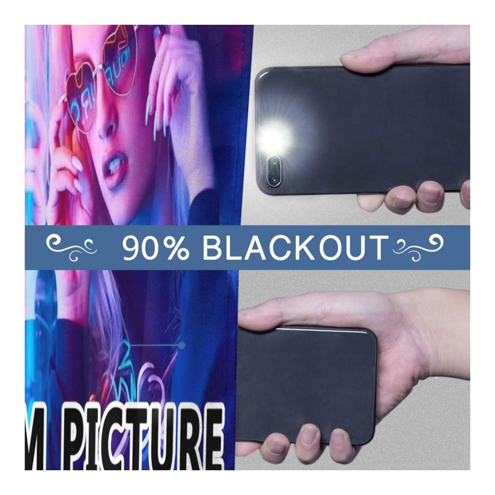 Entdecken Sie Luxus und Komfort 2 Stück Benutzerdefinierte Verdunkelungsvorhänge für Ihr Schlafzimmer - Blickdicht lärmschützend mit Foto und Text personalisierbar - Thermogardinen für perfekte Ruhe und Stilvolles Ambiente