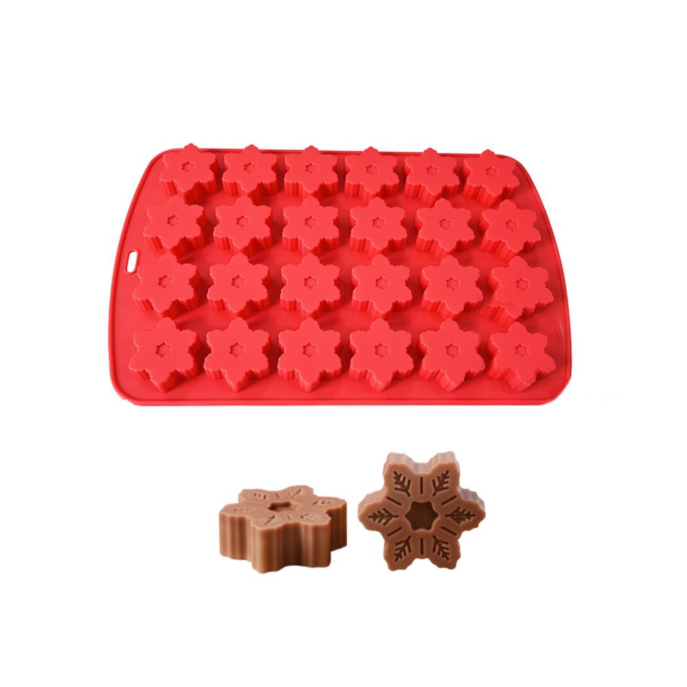 24er Set Weihnachts-Schokoladenformen aus Silikon | DIY Kuchen & Desserts für die festliche Küche | Backspaß mit verschiedenen Haushaltsformen | Niedliche Seifenformen inklusive | Ideal für He