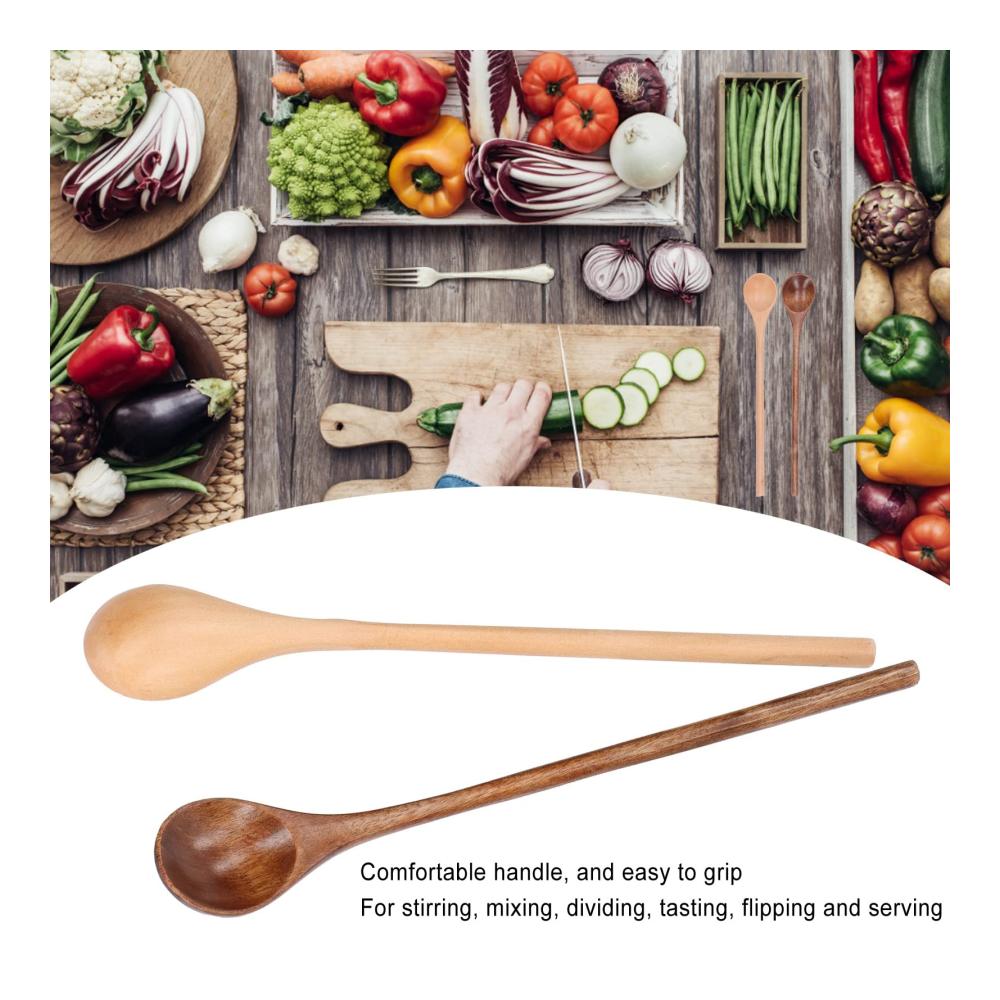 Entdecken Sie die Vielseitigkeit mit unserem 8-teiligen Kochlöffel-Set aus Buchenholz | Sichere Servierlöffel mit bequemen Griffen | Ideale Holzküchenutensilien für heiße und kalte Gerichte