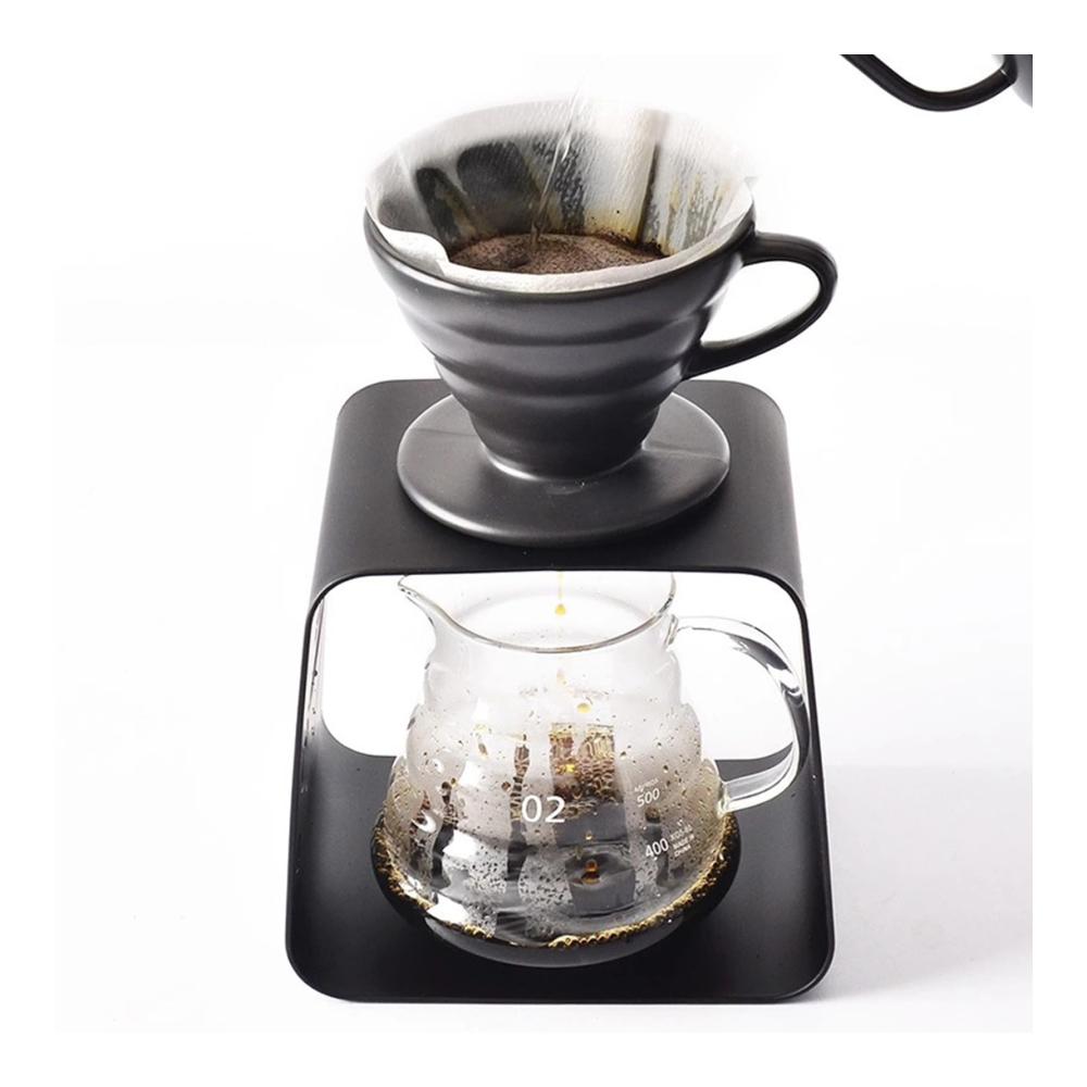 Mehrwegfilter Tragbarer Kaffeeständer für unterwegs - Stabiler Espresso-Tropfer aus Stahl | Kaffeezubehör mit rundem Loch für Outdoor-Aktivitäten