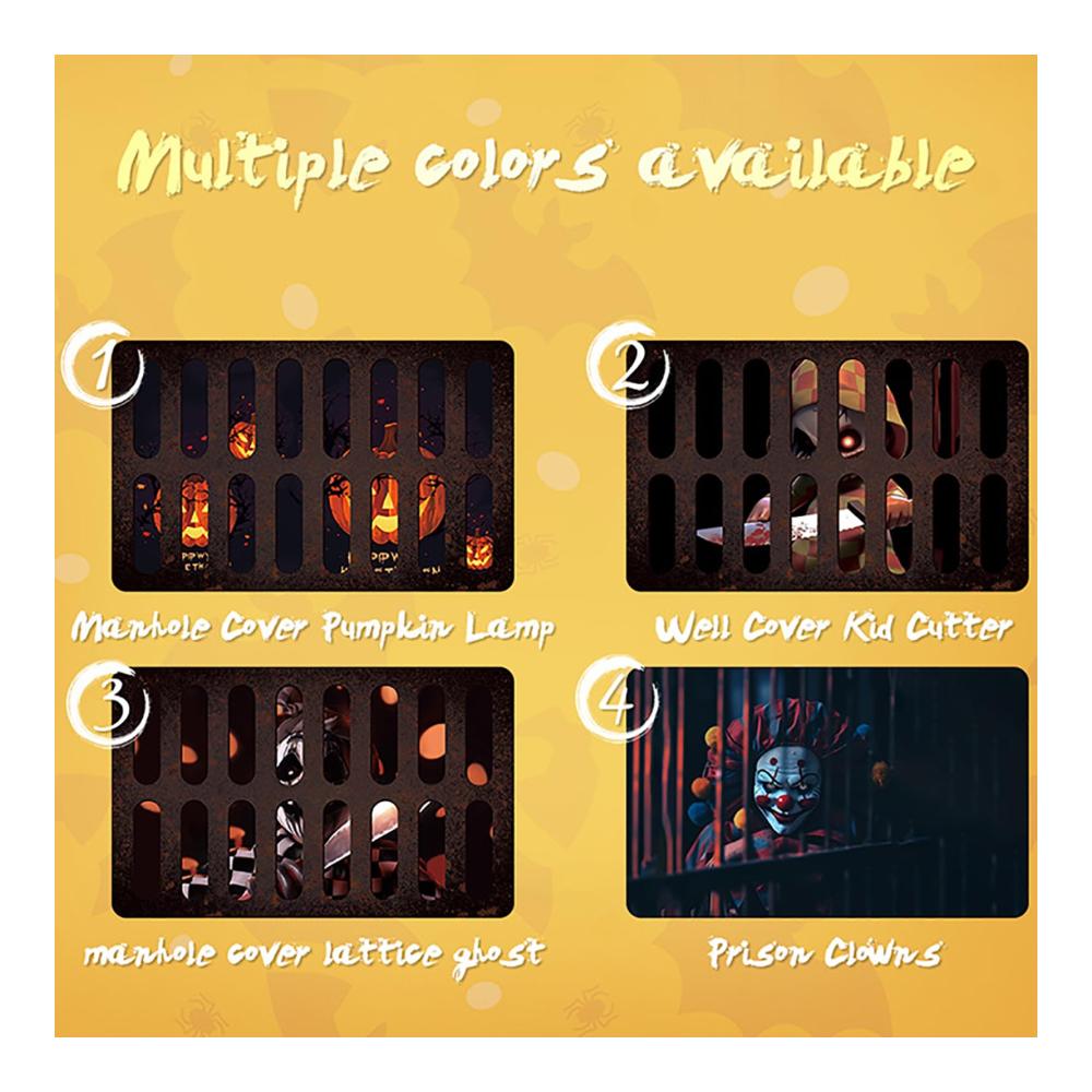 Erleben Sie Gruselspaß! 3D Halloween Fußmatte Deko - Rutschfeste Lustige Horror Fußmatten für Innen & Außen - Scary Kanalisation Clown Türmatte - Perfekte Dekoration für jeden Eingang