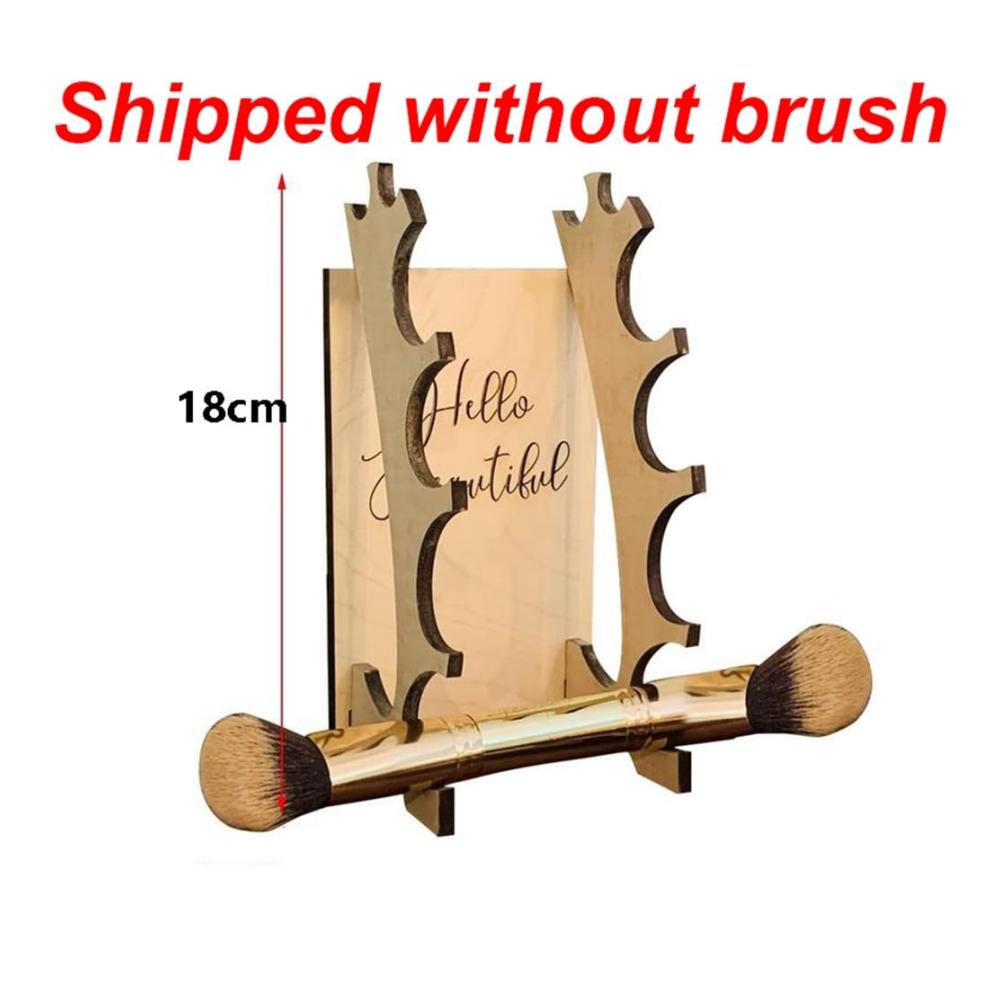 Organisieren Sie Ihre Make-up-Pinsel mit Stil! Vintage Holzregal für 2 Stück Desktop-Ständer & Display für Make-up-Zubehör - Ein Muss für Ihren Schminktisch