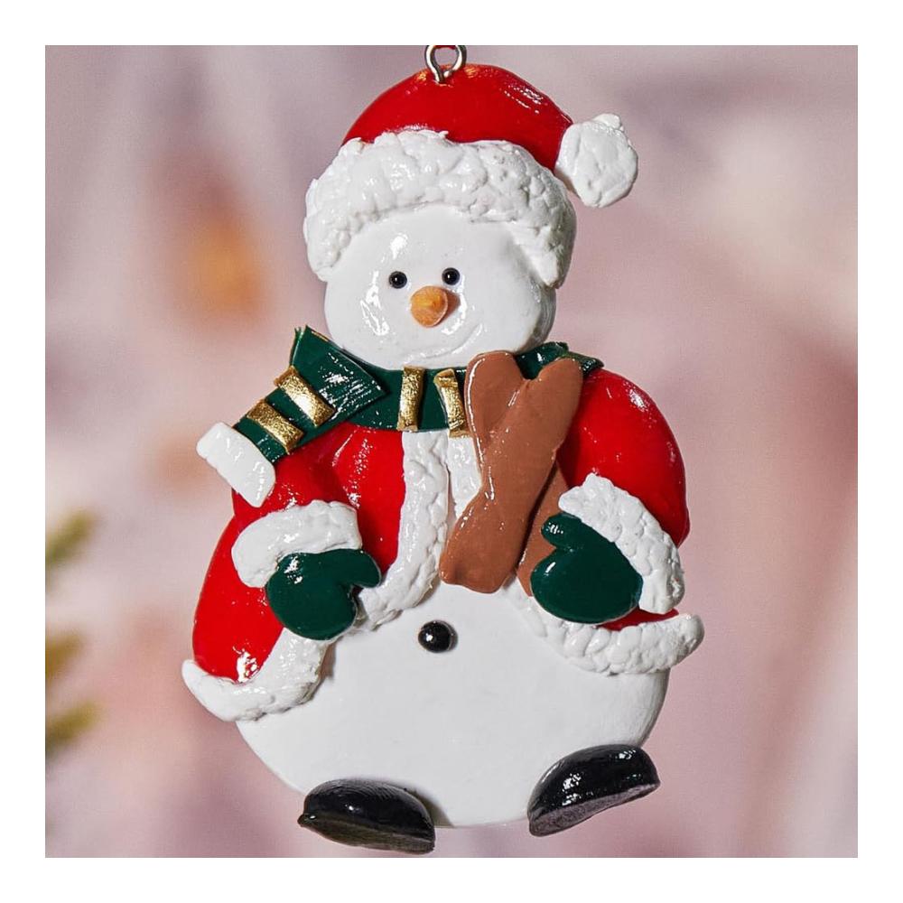 12er Set Weihnachtsbaumanhänger - Lebkuchenmann Schneemann Weihnachtsmann - Anhänger für den festlichen Baum - Dekorative Weihnachtsfiguren und -ornamente